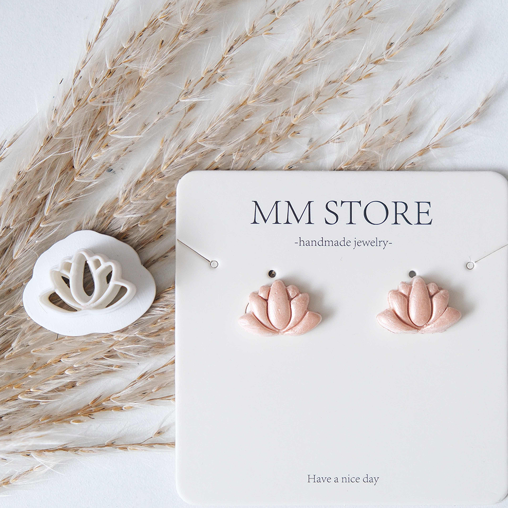 3D Printing Earrings - 1pc Lotus Flower Clay Cutters Floral