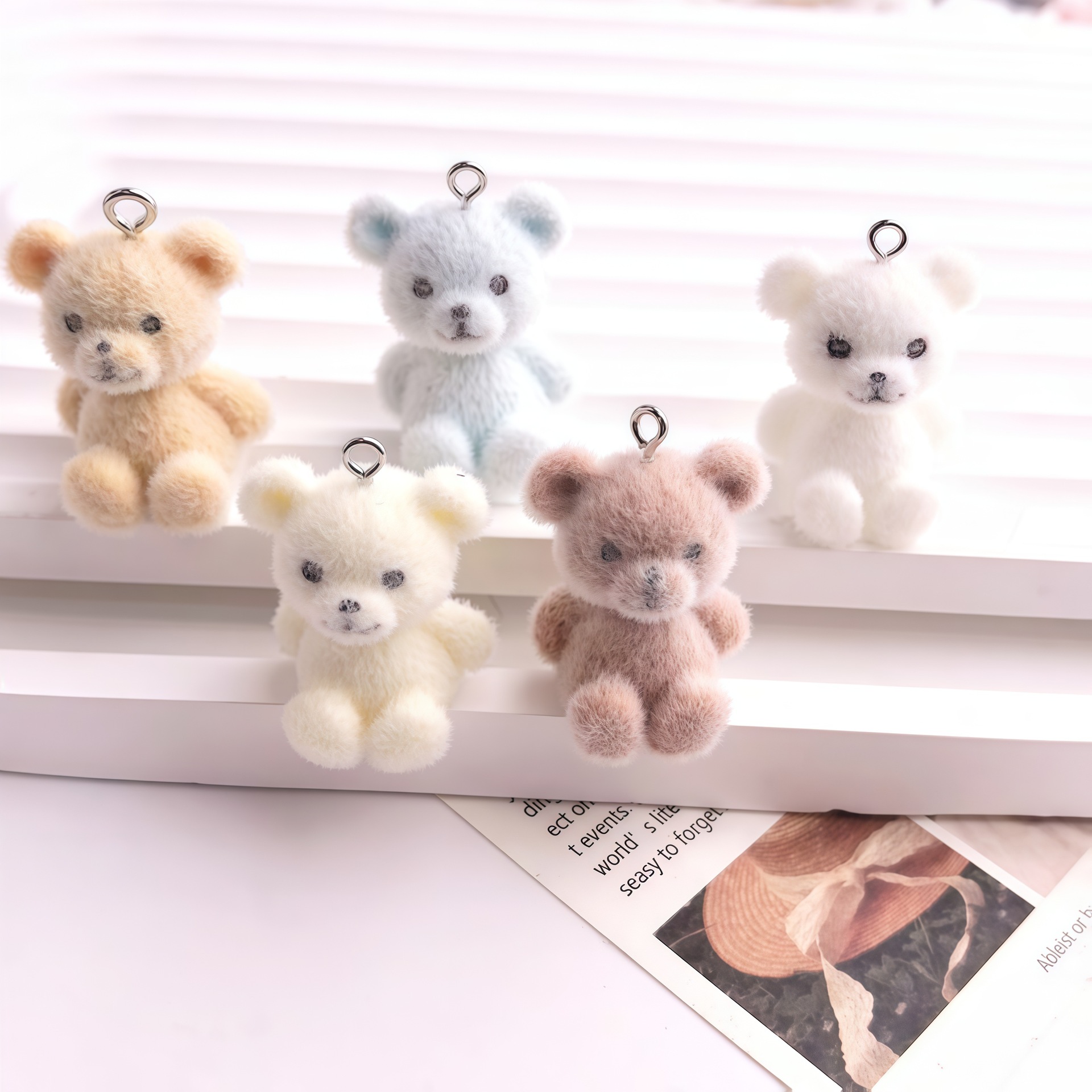 5pcs 3D Flocked Bear Resin Cha - 3D Printing Earrings 리뷰 및 가격