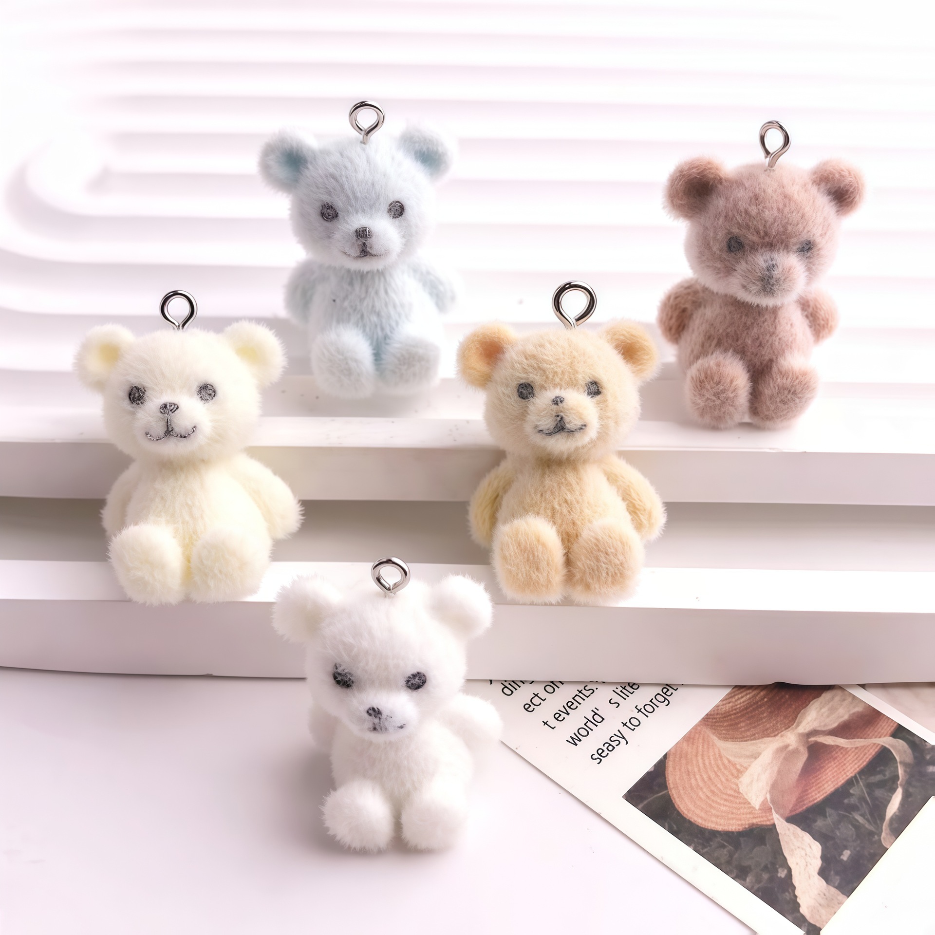 5pcs 3D Flocked Bear Resin Cha - 3D Printing Earrings 리뷰 및 가격