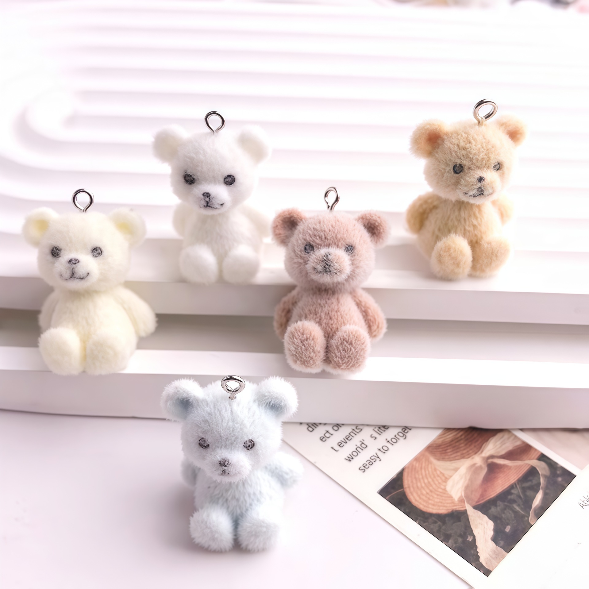 5pcs 3D Flocked Bear Resin Cha - 3D Printing Earrings 리뷰 및 가격