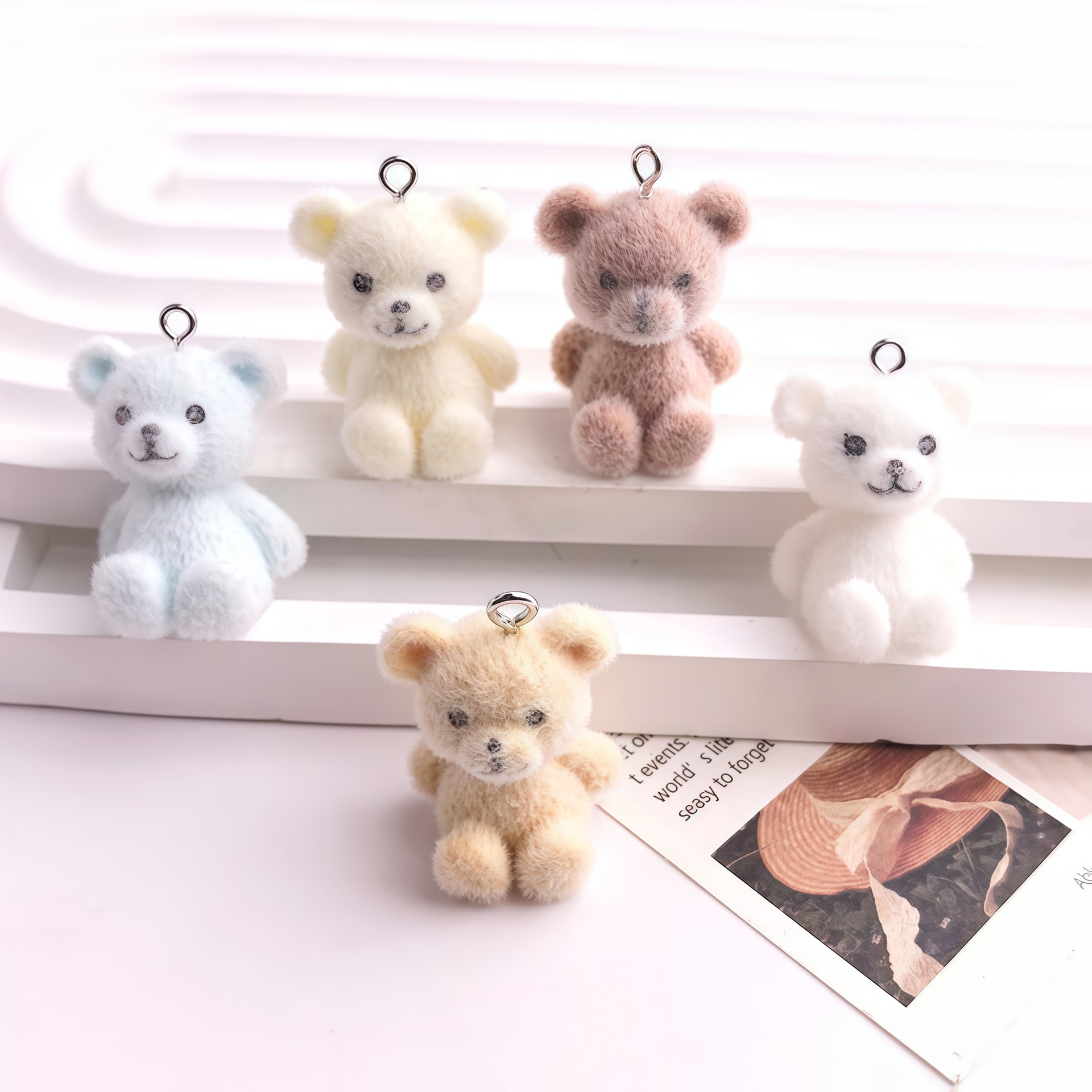 5pcs 3D Flocked Bear Resin Cha - 3D Printing Earrings 리뷰 및 가격