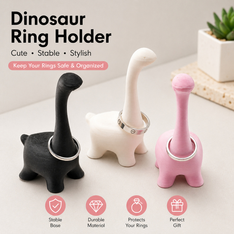 Cute Dinosaur Ring Holder 3D P - 3D Printing Room 리뷰 및 가격