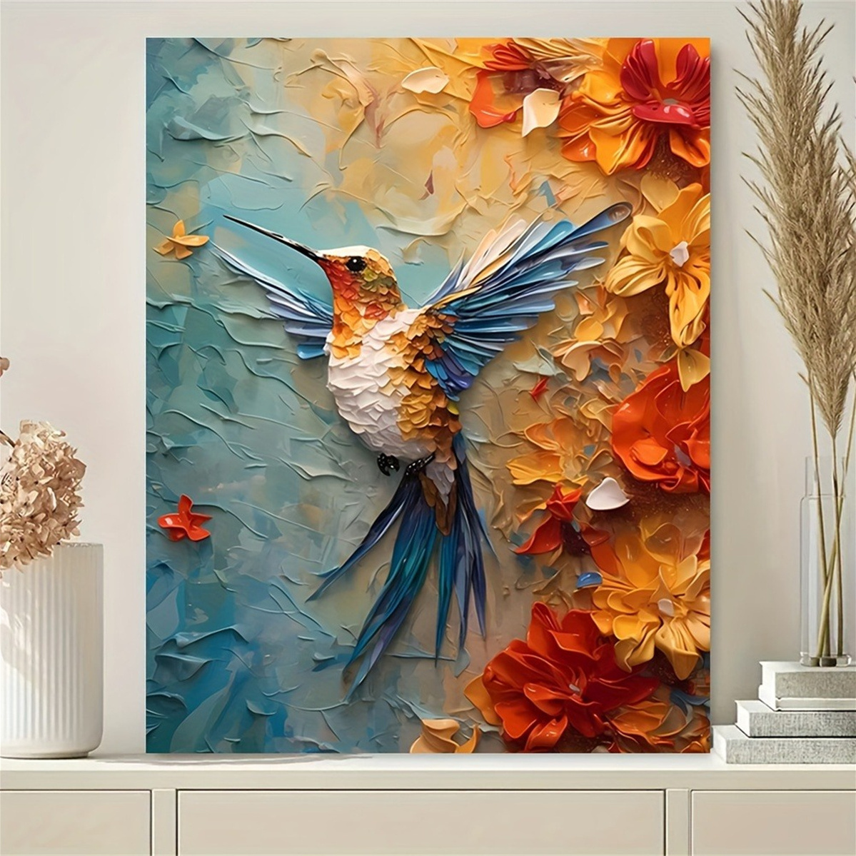 Vibrant Hummingbird & Floral 3 - 3D Printing Room 리뷰 및 가격