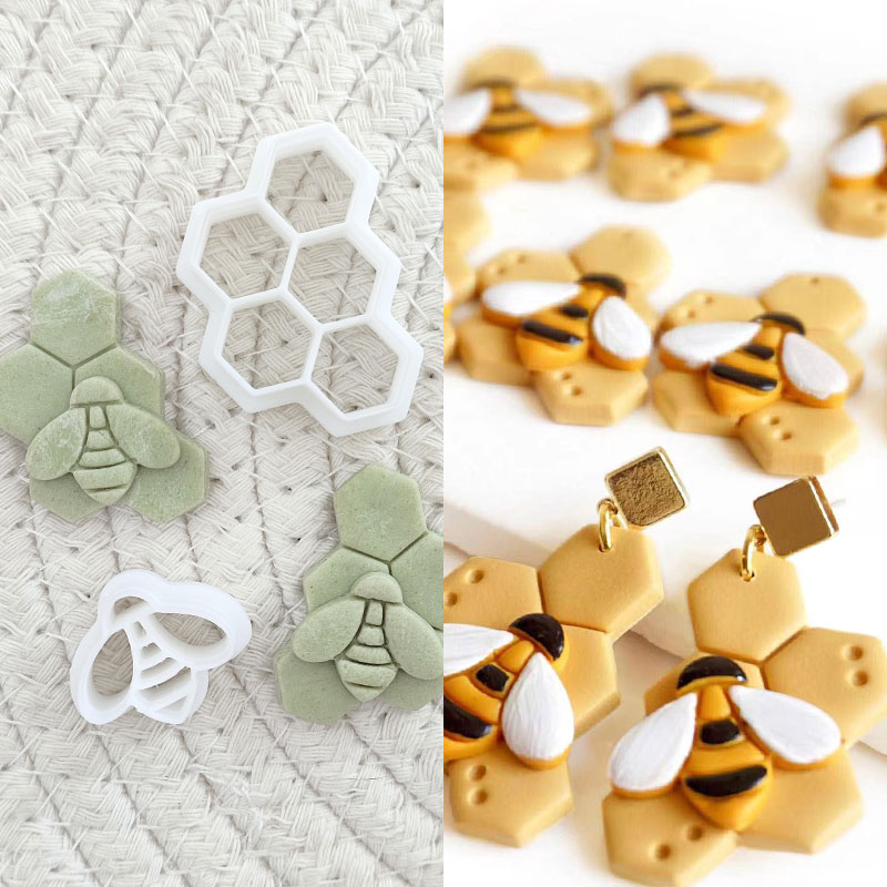 3D Bee Honeycomb Earring Cutti - 3D Printing Earrings 리뷰 및 가격