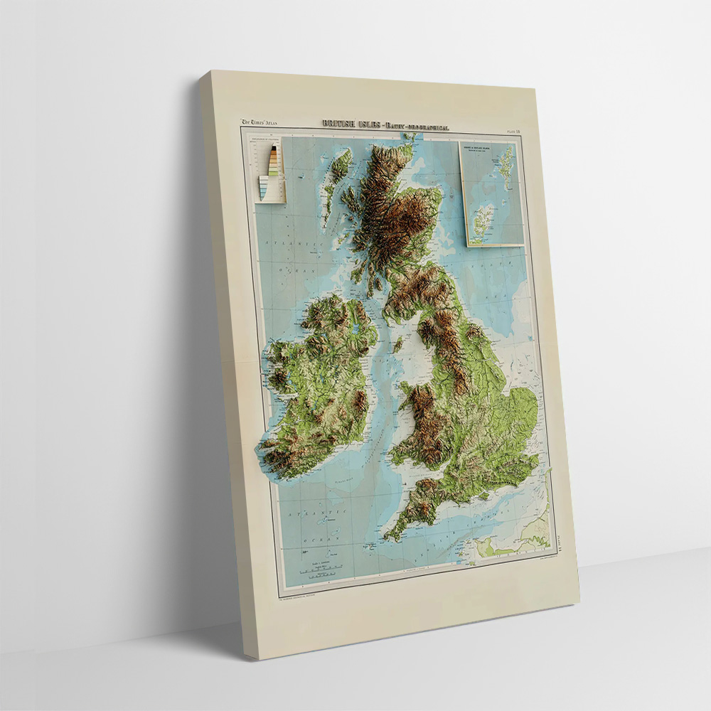 3D Relief Map of 1922 British  - 3D Printing Room 리뷰 및 가격