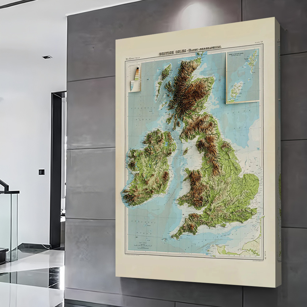 3D Relief Map of 1922 British  - 3D Printing Room 리뷰 및 가격