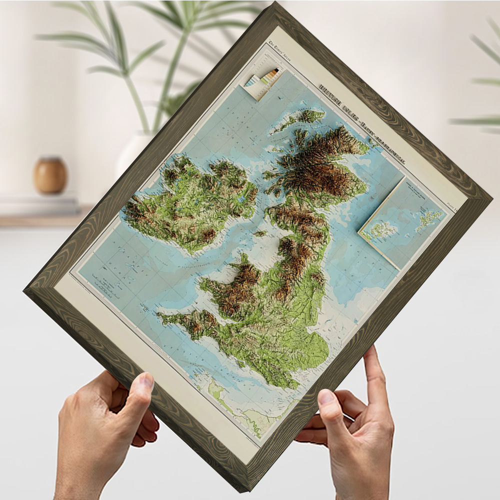 3D Relief Map of 1922 British  - 3D Printing Room 리뷰 및 가격