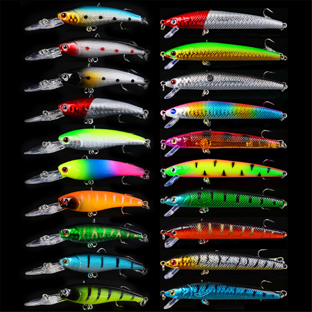 20pcs/lot Minnow Fishing Lures - 3D Printing Lure 리뷰 및 가격
