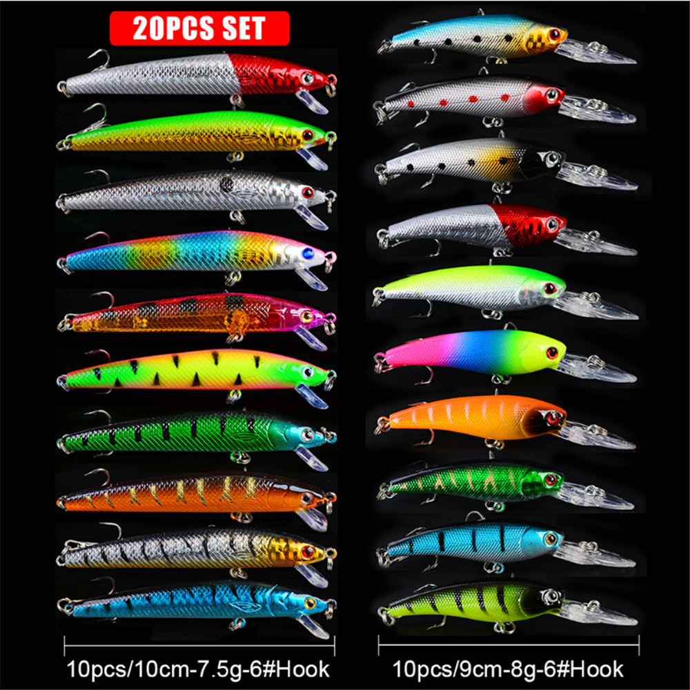 20pcs/lot Minnow Fishing Lures - 3D Printing Lure 리뷰 및 가격
