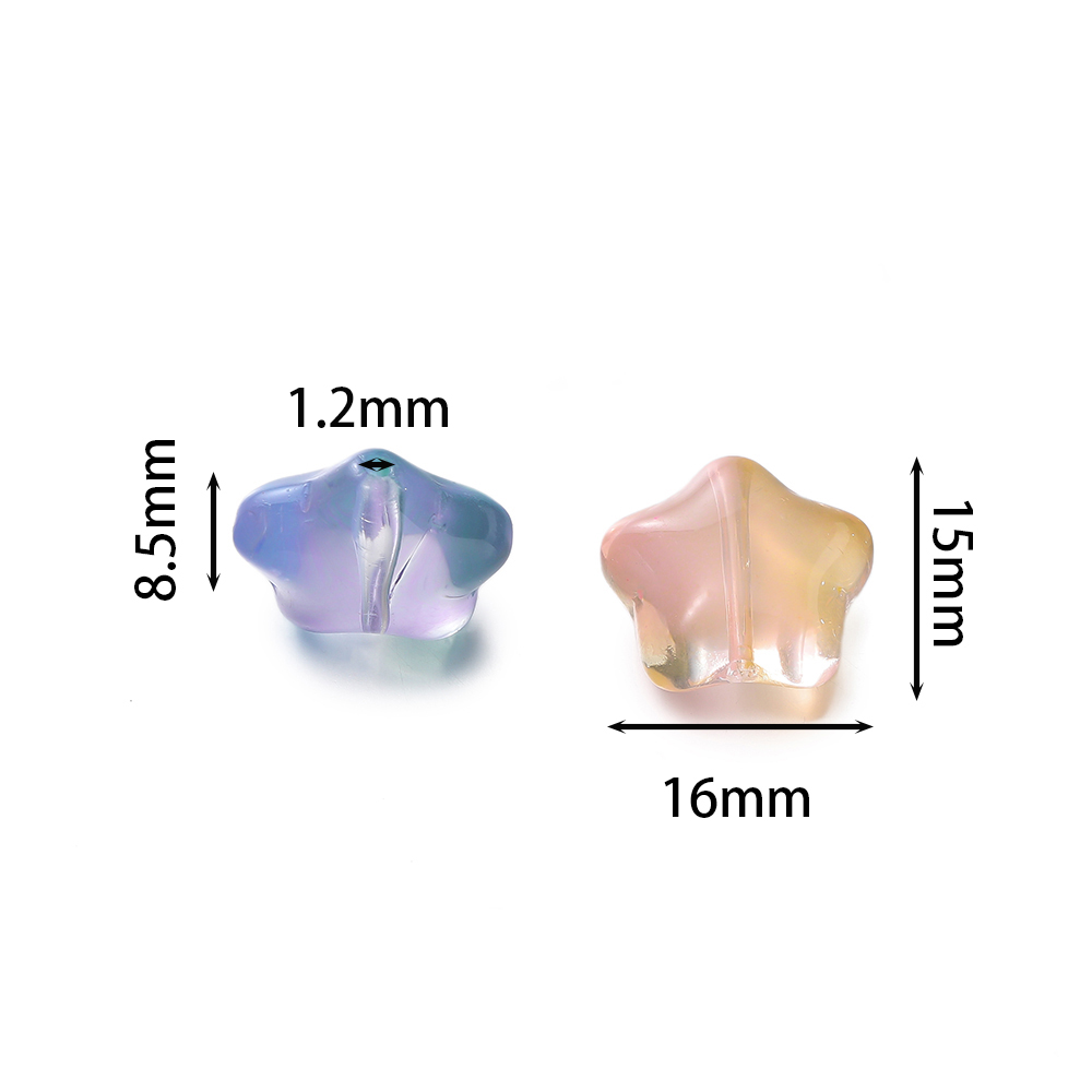 10Pcs/lot Glass Star Beads 3D  - 3D Printing Earrings 리뷰 및 가격