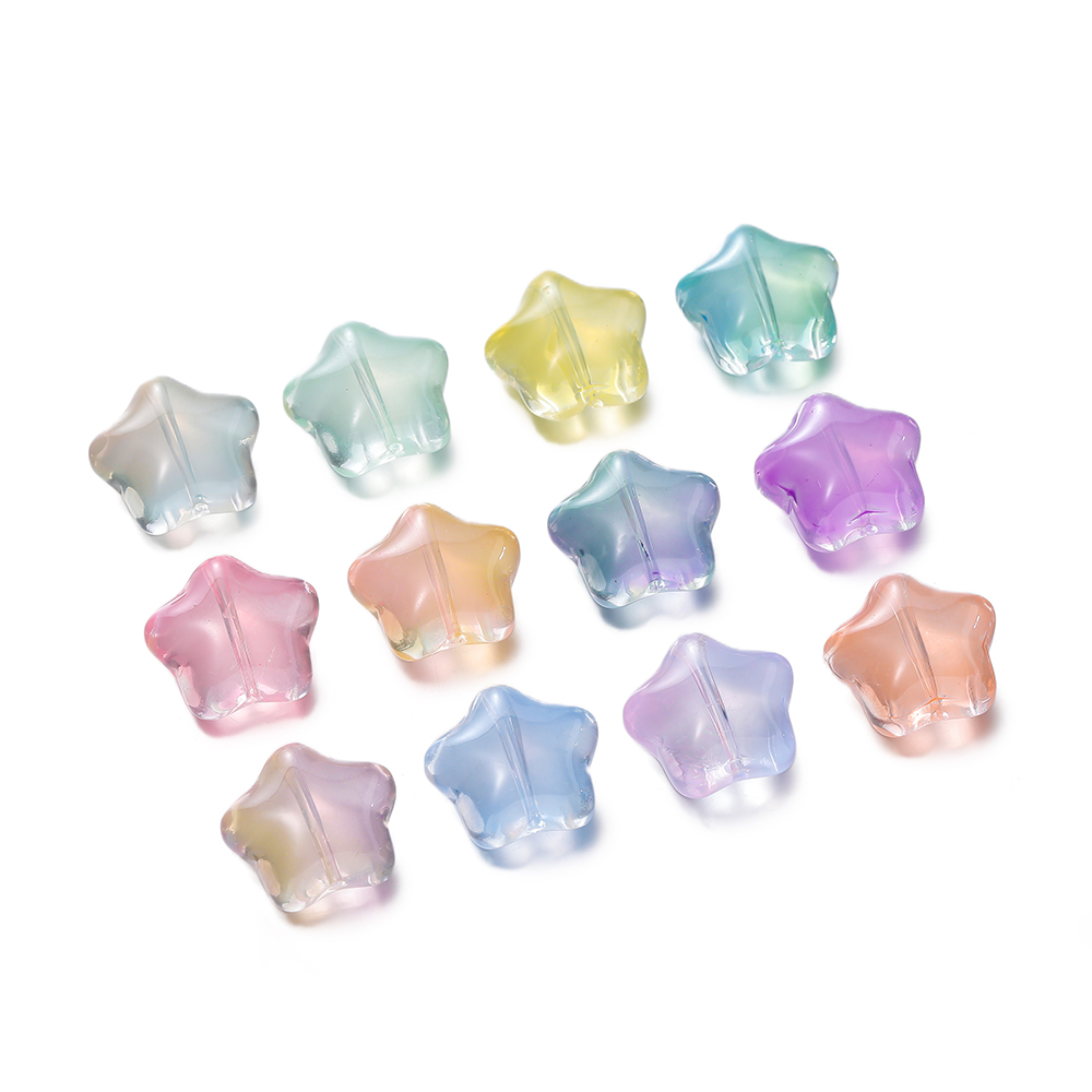 10Pcs/lot Glass Star Beads 3D  - 3D Printing Earrings 리뷰 및 가격