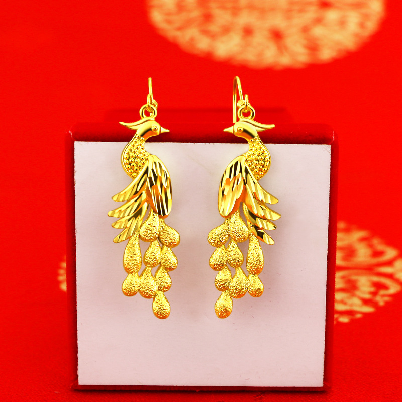 Fashion 14K Yellow Gold Color  - 3D Printing Earrings 리뷰 및 가격