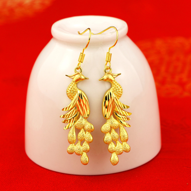 Fashion 14K Yellow Gold Color  - 3D Printing Earrings 리뷰 및 가격