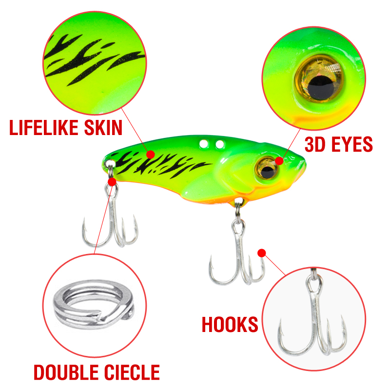 6PCS Metal VIB Lure 5g 7g 10g  - 3D Printing Lure 리뷰 및 가격