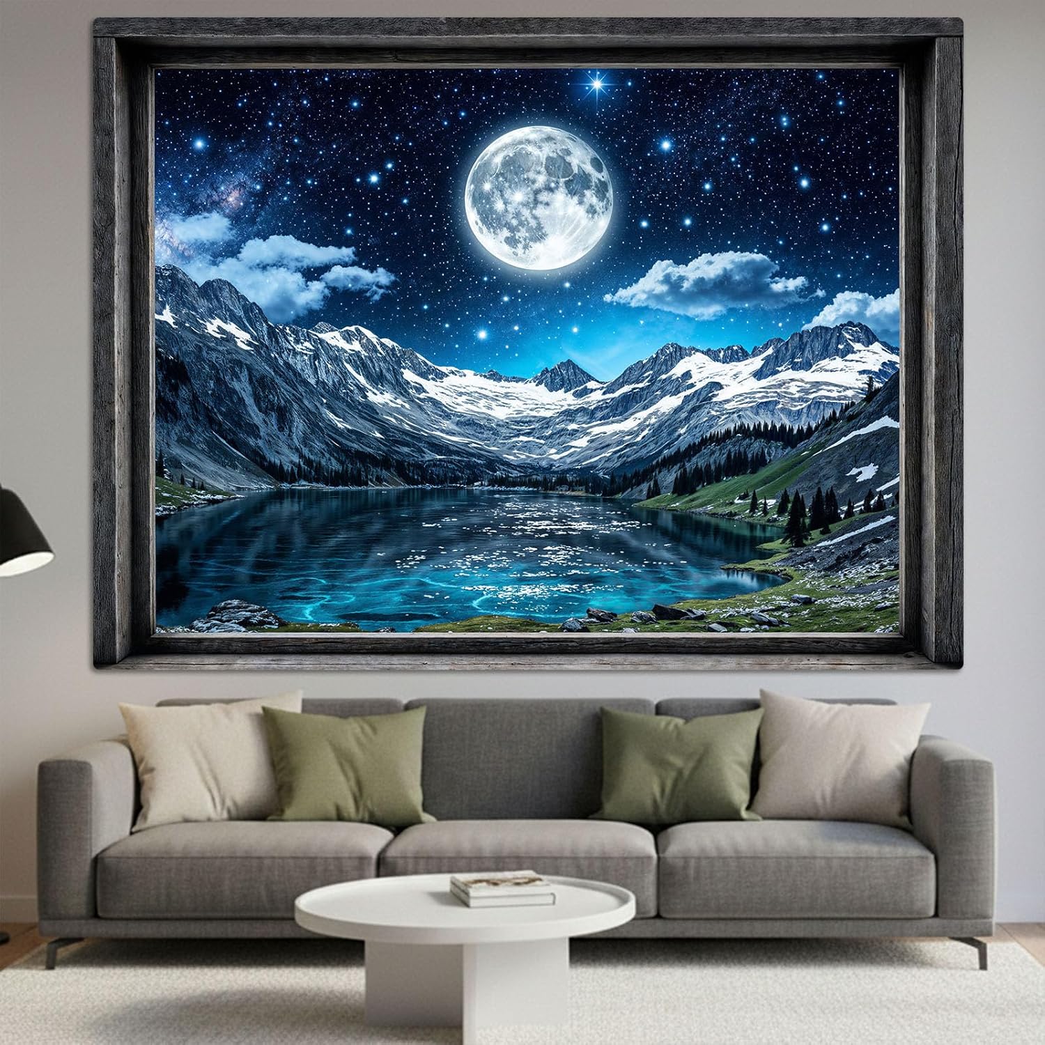 3D Window Full Moon Mountain L - 3D Printing Room 리뷰 및 가격