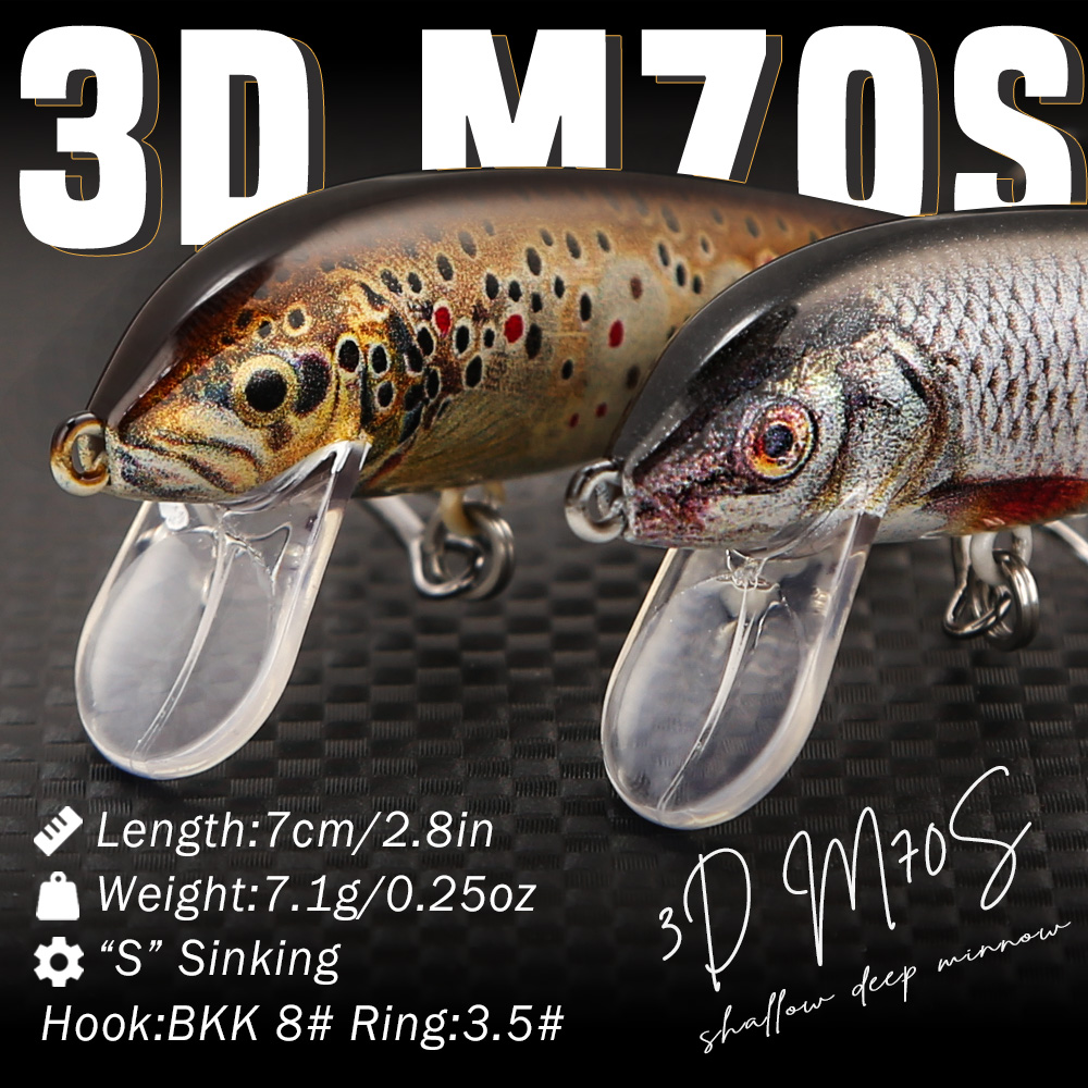 B&U Sinking Minnow Fishing Lur - 3D Printing Lure 리뷰 및 가격