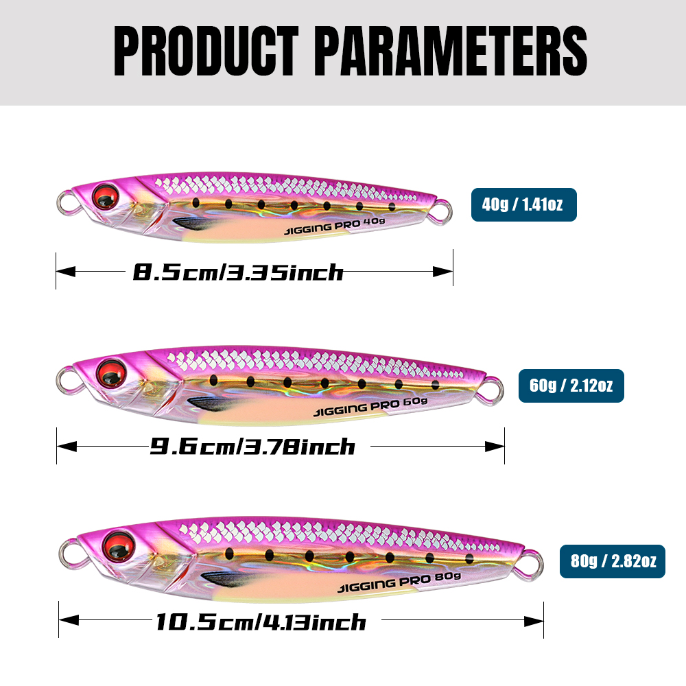 JIGGING PRO 40g 60g 80g Shore  - 3D Printing Lure 리뷰 및 가격