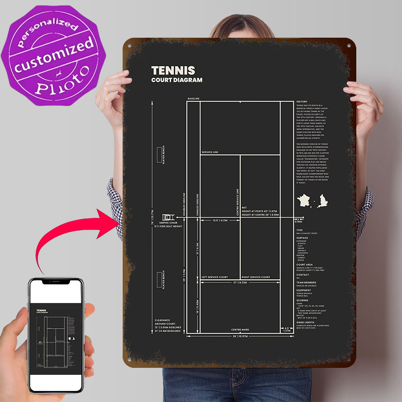Tennis Court Diagram Blueprint - 3D Printing Diagram 리뷰 및 가격