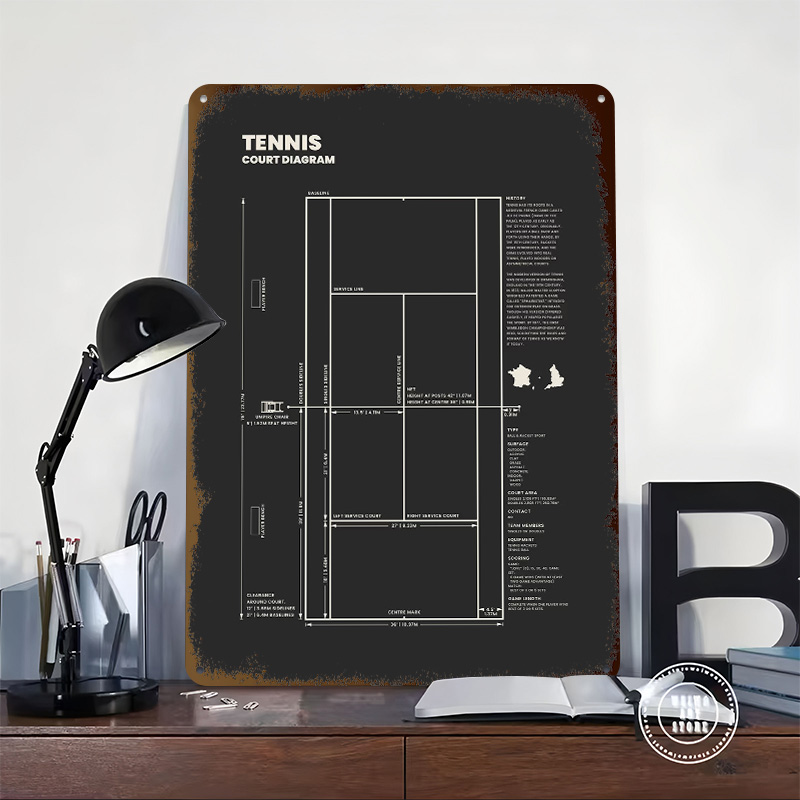 Tennis Court Diagram Blueprint - 3D Printing Diagram 리뷰 및 가격