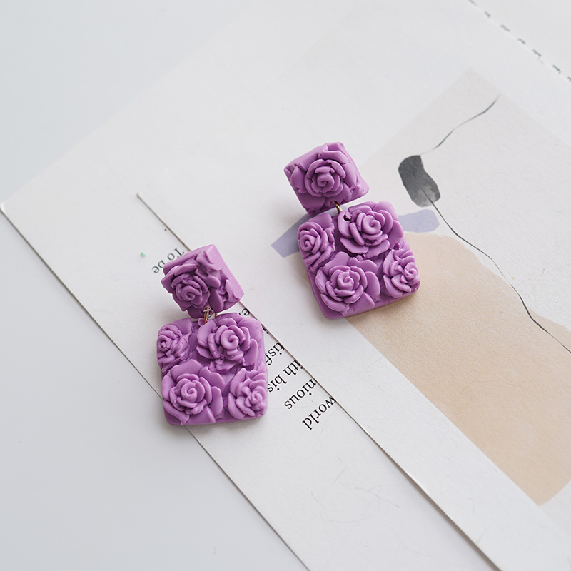 Solid Multi-Color Square Chip  - 3D Printing Earrings 리뷰 및 가격