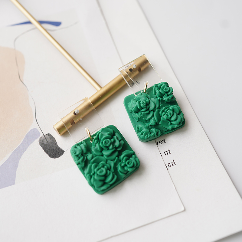 Solid Multi-Color Square Chip  - 3D Printing Earrings 리뷰 및 가격